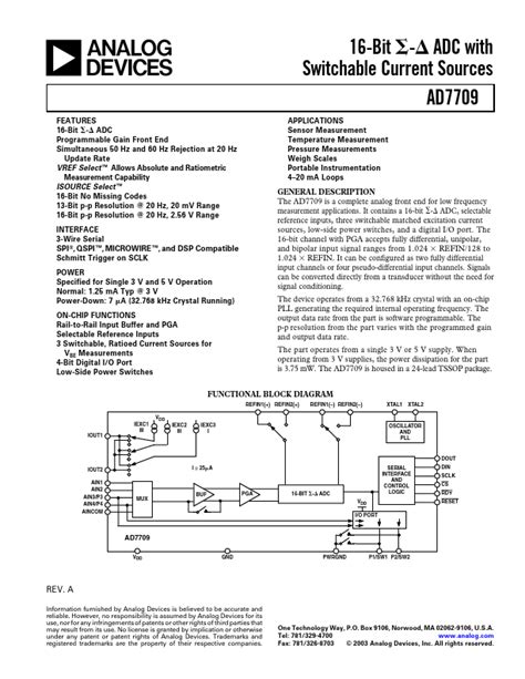 AD7709 Datasheet PDF .